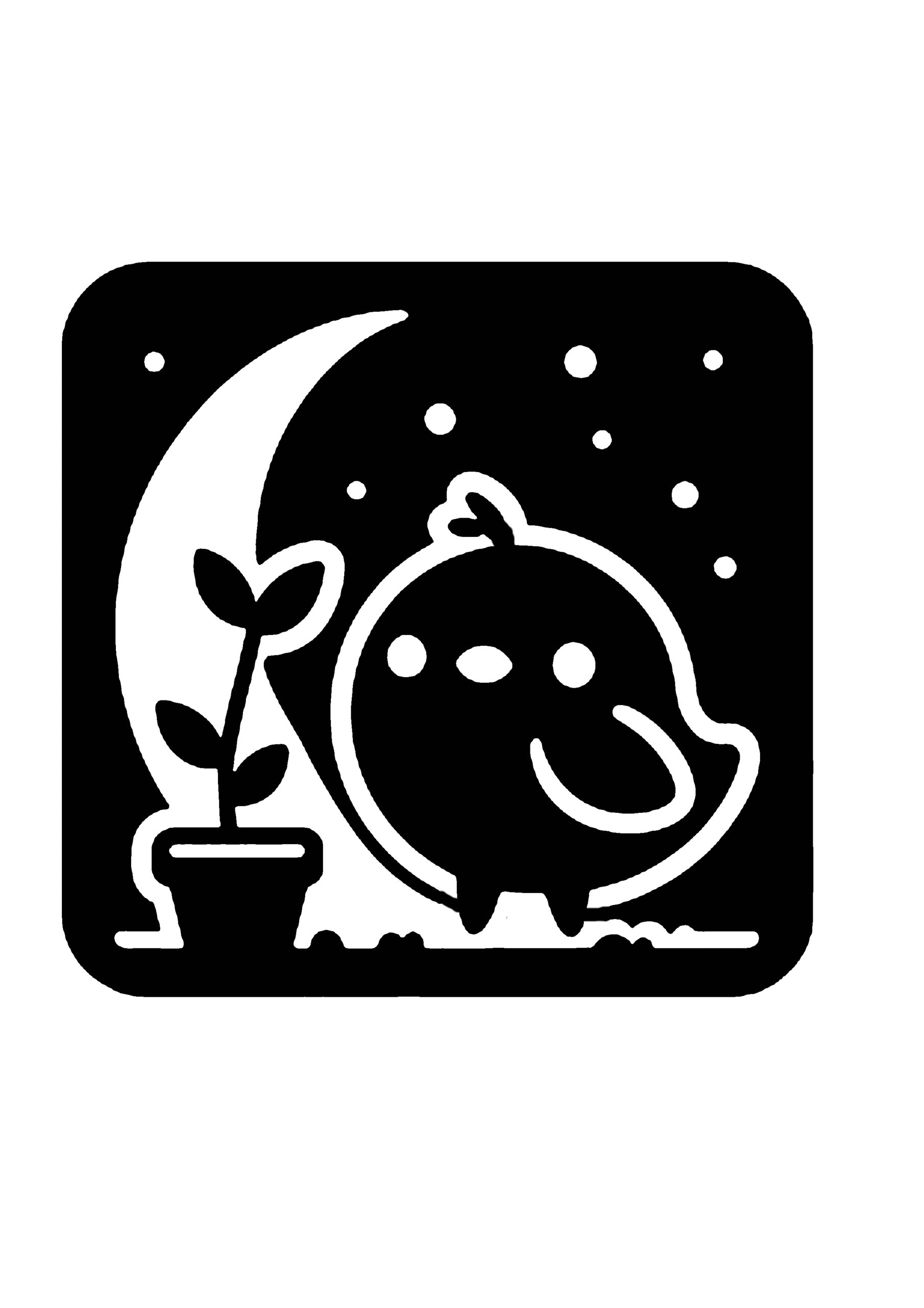 初心者向けの鳥の切り絵図案No0070