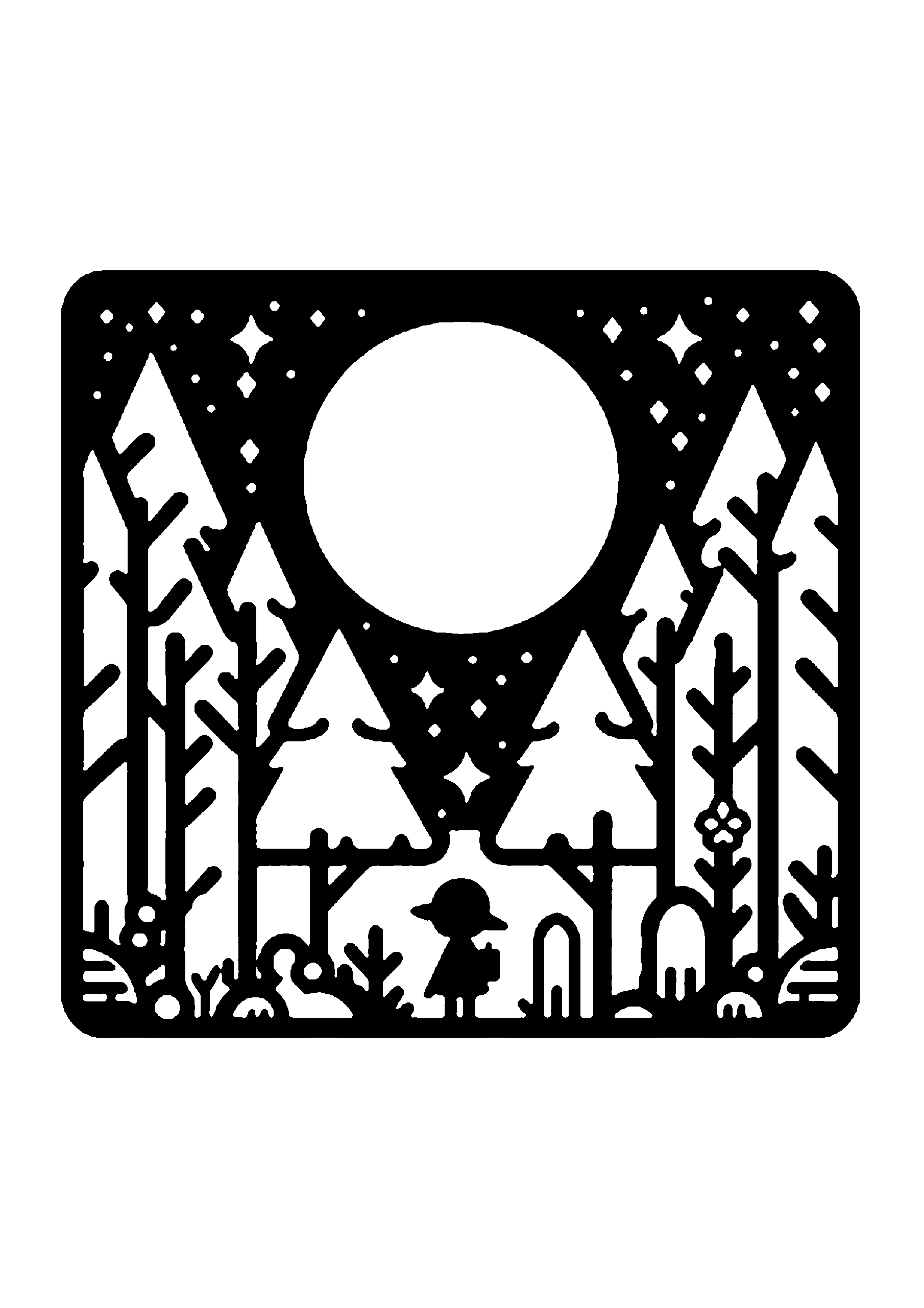 森の風景の霧図案No0047