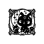 猫の切り絵図案（初心者・中級者向け）0034