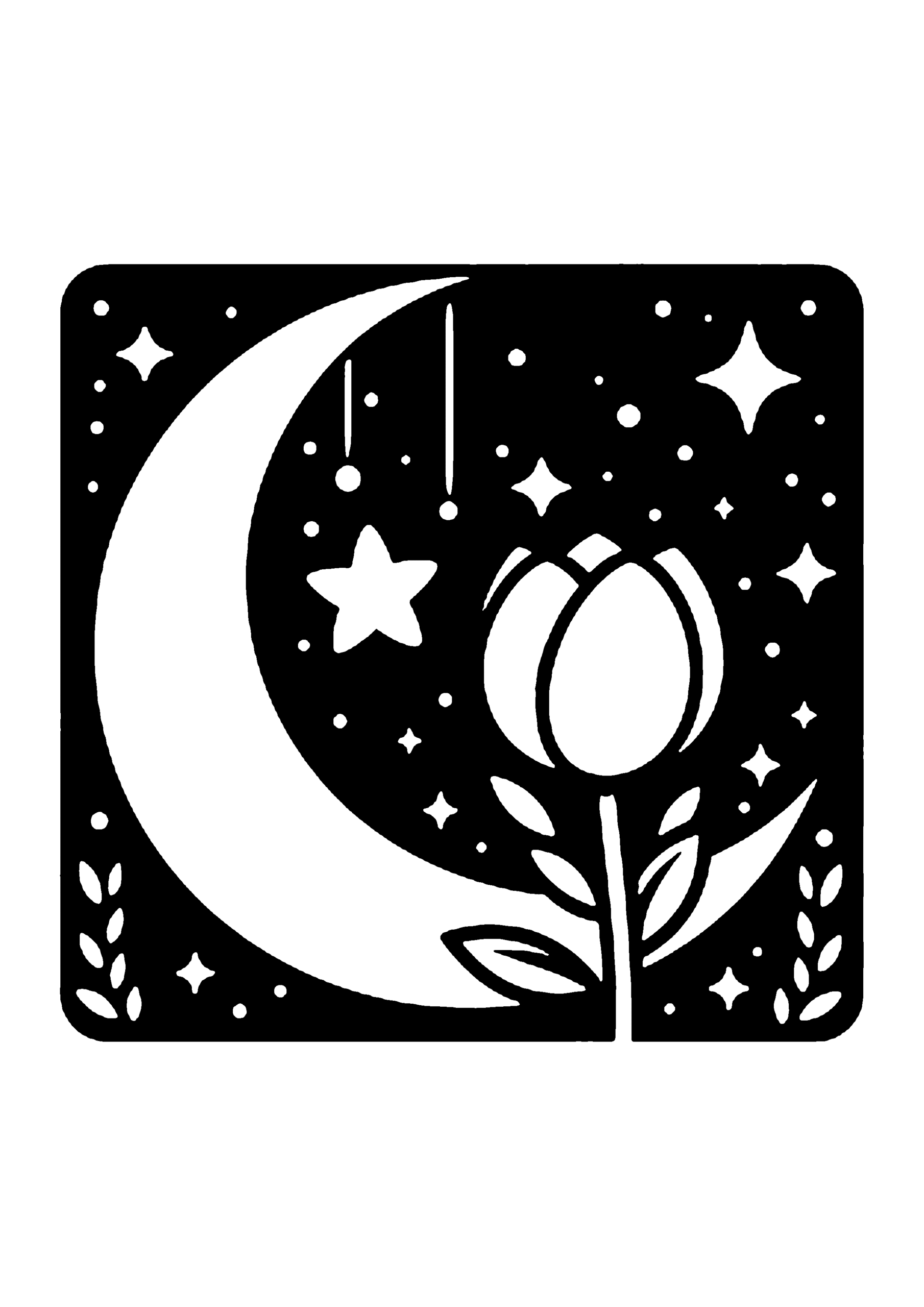 初心者向け花の切り絵図案（無料・初心者向け）0104