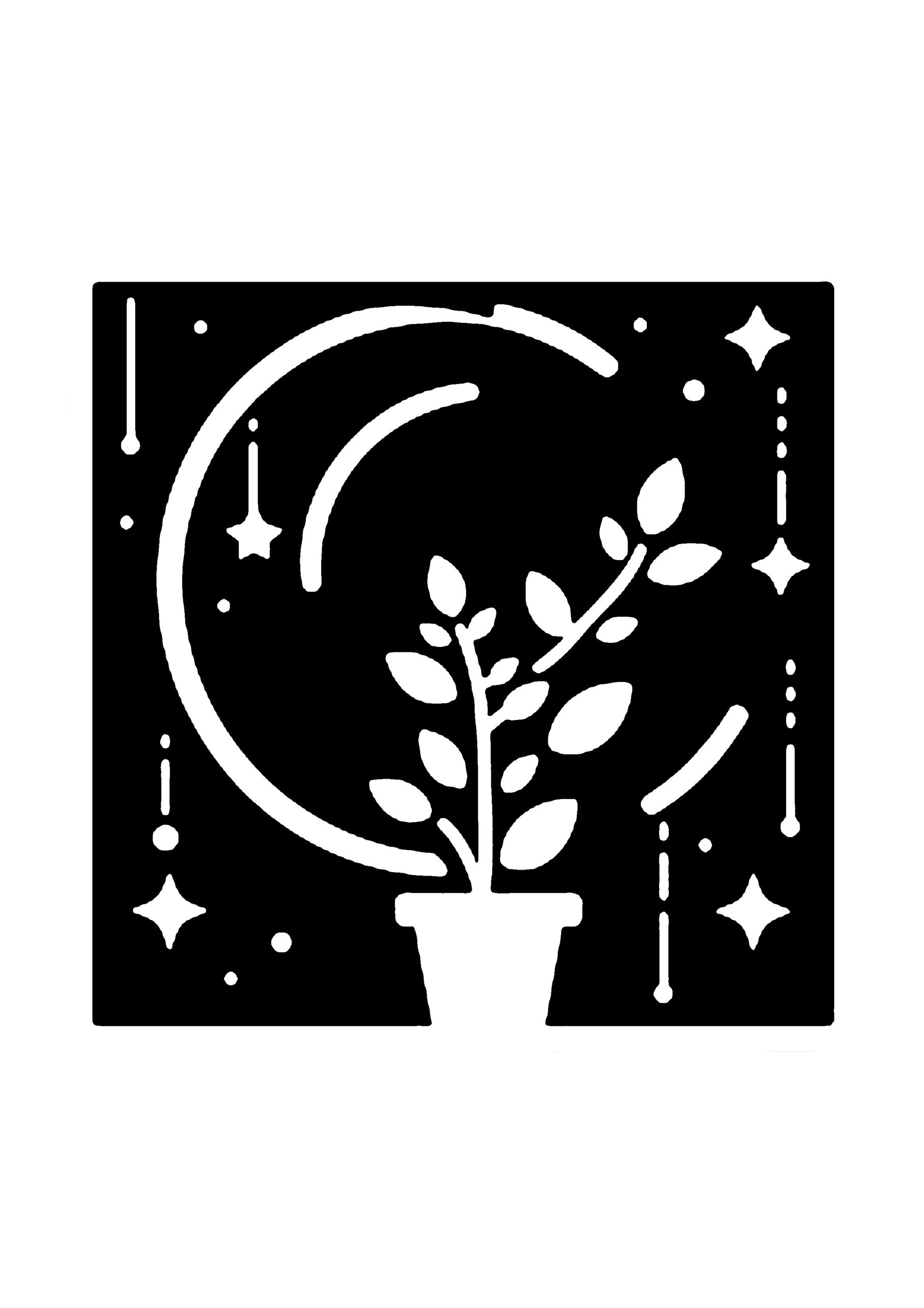 初心者向け植物の切り絵図案(無料・初心者向け)0102