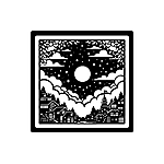 町の風景の切り絵図案（初心者・中級者向け）0049