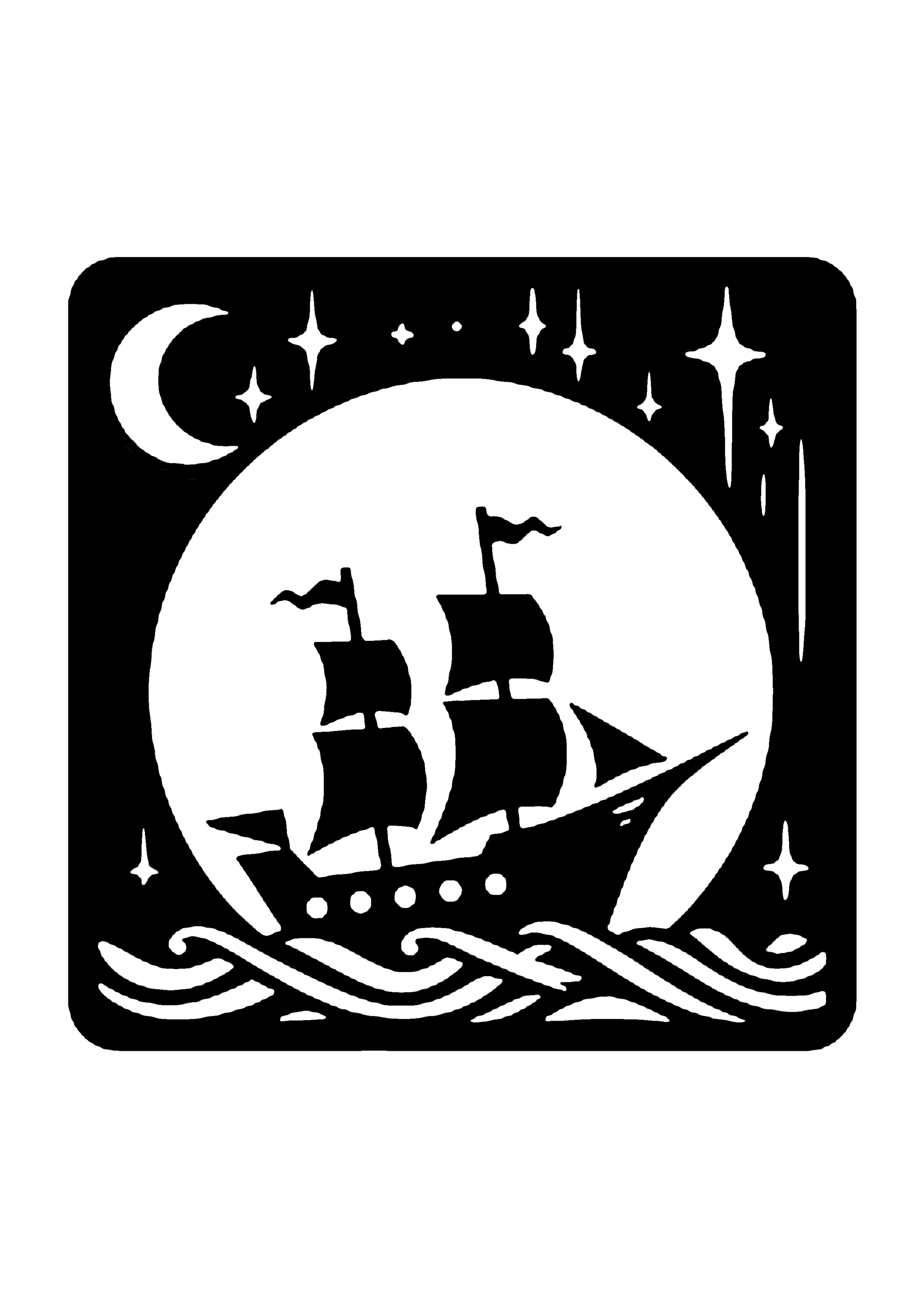 船の切り絵図案（無料・初心者向け）0129